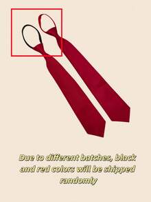 1/3pcs Women's Solid Black Necktie, Suitable For Uniform Shirt, Suit, Slouchy Necktie, For Daily Wear - Multicolor - View 15
