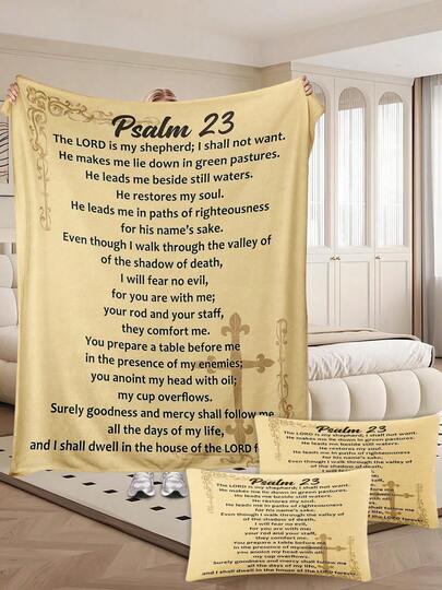 Comforting Inspiration Flannel Blankets Pillow Case Set Nature Message Cozy Sofa Bedroom Living Room Home Decor Comfort Throw Thoughtful Birthday Gift Halloween Thanksgiving Christmas Housewarming Anniversary Celebration For Mother Father Friend