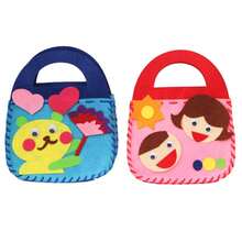 4/6/8/14pcs Children's DIY Felt Handbag Sewing Kit, Cartoon Educational Handmade Toy - Multicolor - View 5