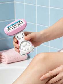 Women's Hair Removal Razor, Suitable For Underarms, Legs And Bikini Area, Portable Manual Razor, Pink Manual Razor, Women's Bikini Manual Safety Razor Blade Hair Removal Shaving/5-Layer Blade, Stainless Steel Blade Replaceable Pink Razor Head, Gift Travel Essential (Handle + Blade + Storage Box) Back To School Gift - Multicolor - View 7