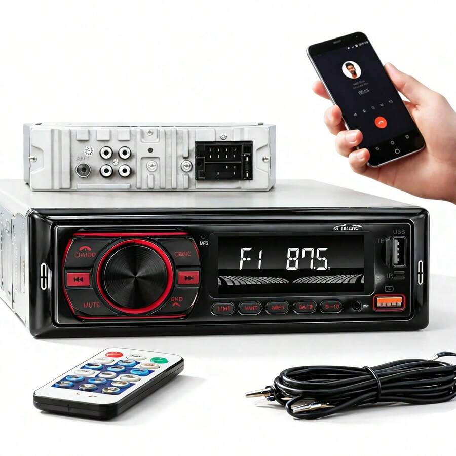 Radio Autoestéreo Reproductor 1din Bluetooth Usb Fm Pantalla 6843 - A - Ver 1