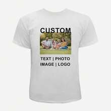 Custom Personalized T Shirt Print Your Logo Photo Text Custom Made Shirt Tee Y2k Eu Lager Vintage Autumn Autumn Clothing Women Autumn Outfit Autumn - White - View 1
