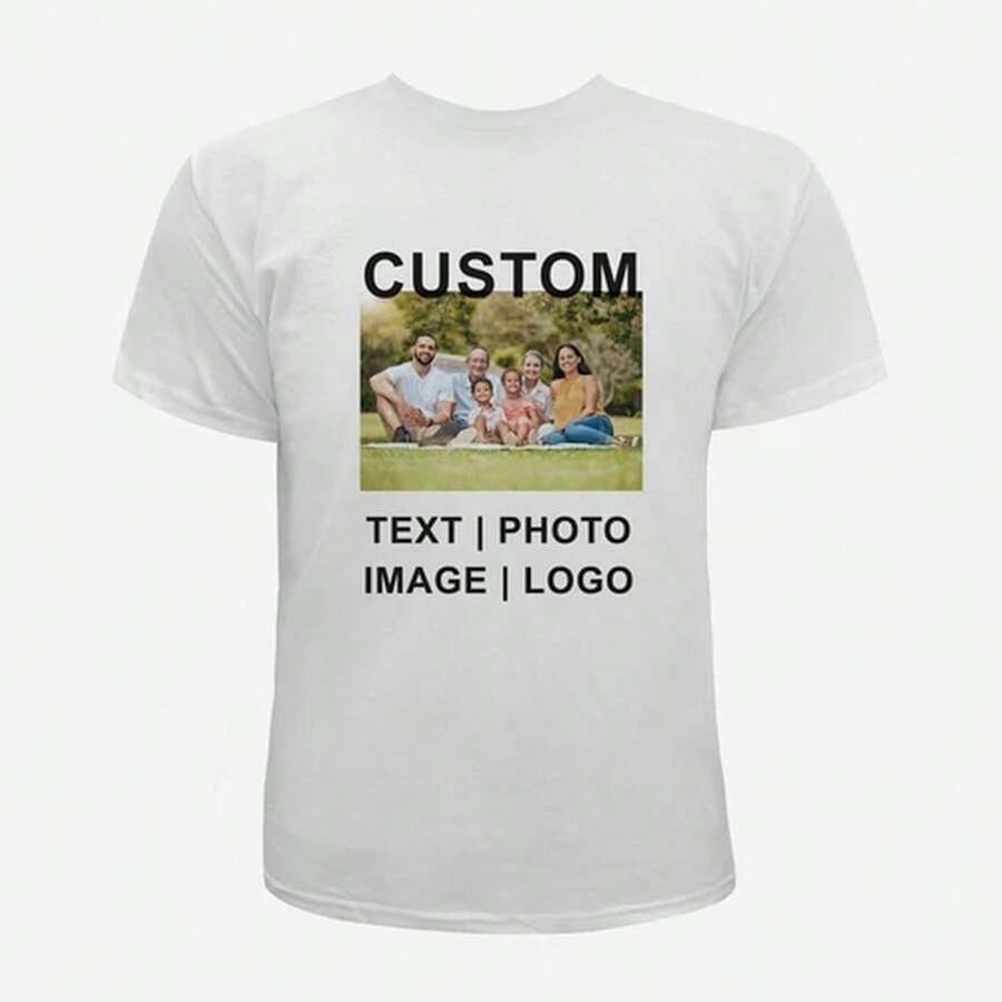 Custom Personalized T Shirt Print Your Logo Photo Text Custom Made Shirt Tee Y2k Eu Lager Vintage Autumn Autumn Clothing Women Autumn Outfit Autumn - White - View 1