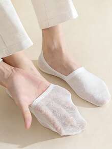 4 Pairs Mesh Invisible No Show Socks, Breathable Anti Slip Low Cut Liner Socks Thin Summer Casual Foot Socks For Men - Multicolor - View 8