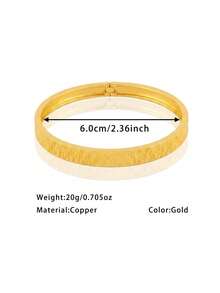 21K Gold Plated Banajer Bangles Set For Women, Rust-Resistant Gold Alternative Striated Matte & Twisted Rope Stackable Bracelets Fine Jewellery - 01 - View 8