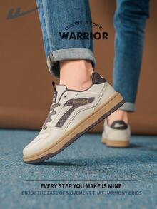 Warrior Men's Board ShoesSpring And SummerComfortable Modest Style Casual Yet Sleek Sneakers Applicable Throughout The Year Wear-Resisting All-Day Wear Training Sneakers Running Shoes - Dark Rice/brown - View 4