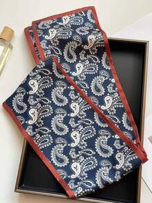 1pc Vintage Paisley Cashew Flower Scarf, Multi-Functional Accessory For Belt, Headband, Bag Decoration, Neck Decoration - Multicolor - View 7