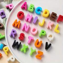 Large Hole Acrylic Letter Beads (Random Color), Suitable For DIY Letters, Phone Chains, Keychains, Smooth Large Hole, Easy To String For Handmade Crafts, Holiday Gifts, Birthday Gifts, Graduation Gifts - 1 Set - View 5