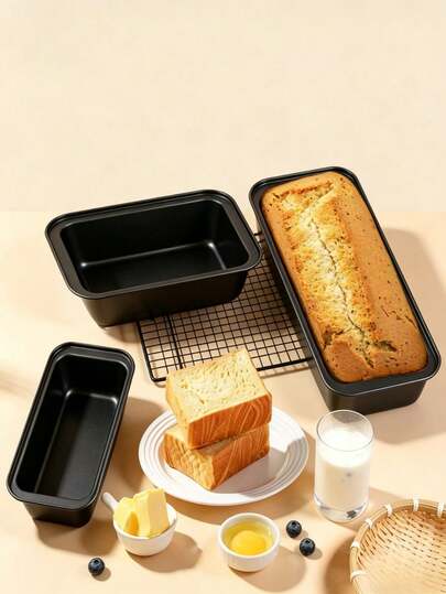 Carbon Steel Non-Stick Loaf Bread Pan Rectangular Cake Mold Bakeware For Toast Meatloaf Brownie