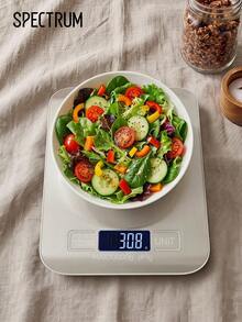 Digital Kitchen Scale, 10kg Max Capacity 1g Precision Stainless Steel Food Scale With Tare Function, Multi Units Digital Weighing Scale For Baking Cooking Meal Prep - White - View 1
