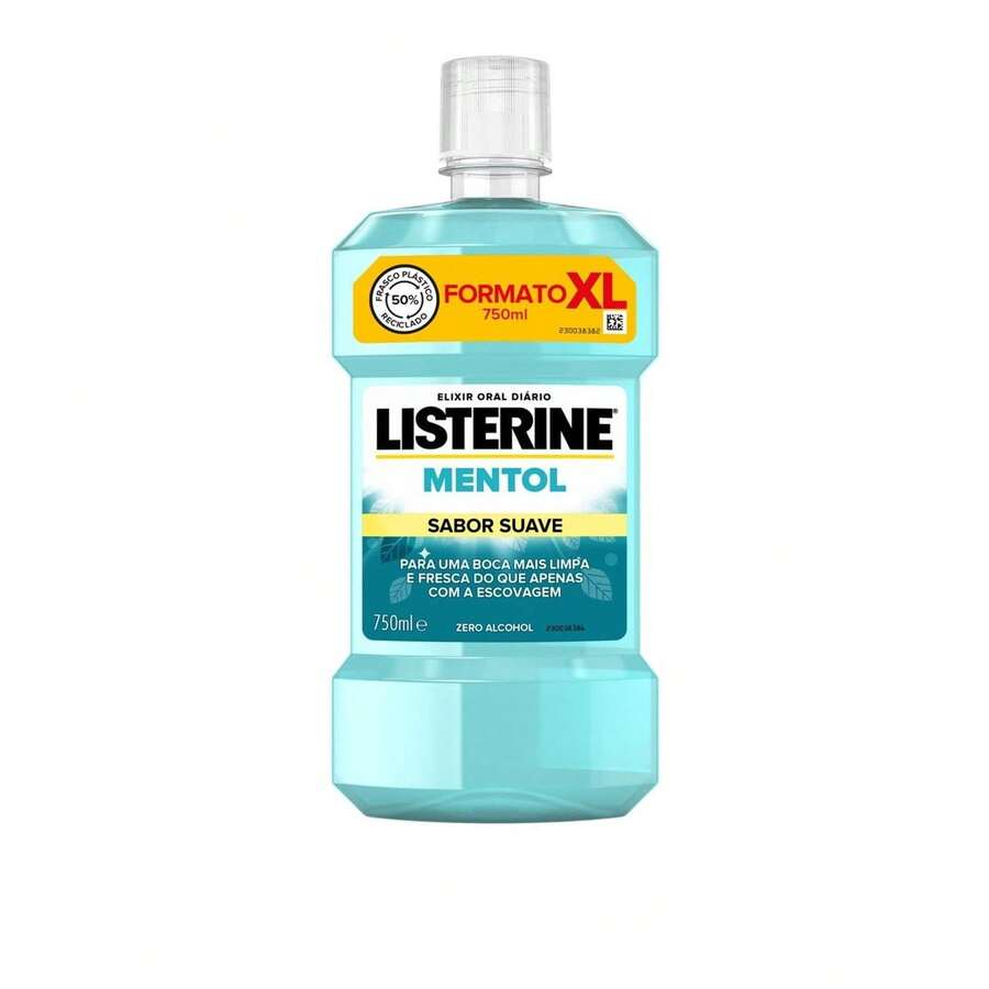listerine ليسترين نعناع بارد نكهة ناعمة غسول فم يومي 750 مل - منثول، فلورايد - لون نعناع - مشاهدة 1