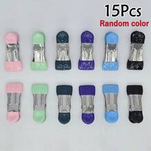 2/4/6/8/10/12/15/20Pcs Metal Anti-Slip Clips, Multi-Functional Kitchen Food Preservation Clips, Suitable For Reusable Storage Bags, Kitchen Home Photo File Organization Clips, Office Folder Clips - Multicolor - View 12