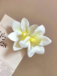4 Pcs Orchid Flower Hair Clips Hawaiian Tropical Floral Hair Pins Summer Beach Vacation Barrettes Accessories For Women Girls - Multicolor - View 10