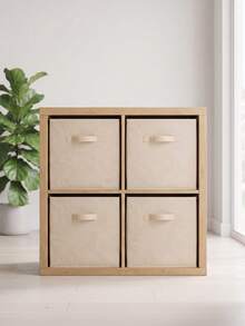 灰色条纹盖收纳整理盒 30x30x30 - 棕色 - 查看 4