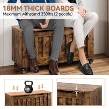 Storage Benches - Brown - View 7