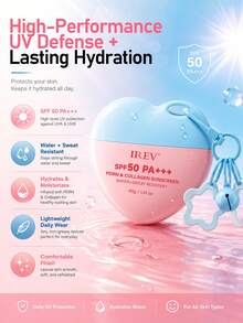 MOOYAM MOOAYAM SPF50+ PA+++ Collagen Sunscreen – Anti-Aging, Waterproof And Sweat-Resistant; Provides High-Performance Sun Protection, Fast-Drying, Non-Sticky - Pink Purple - View 7
