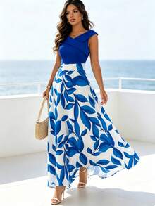 Women Long Dresses - Blue - View 7