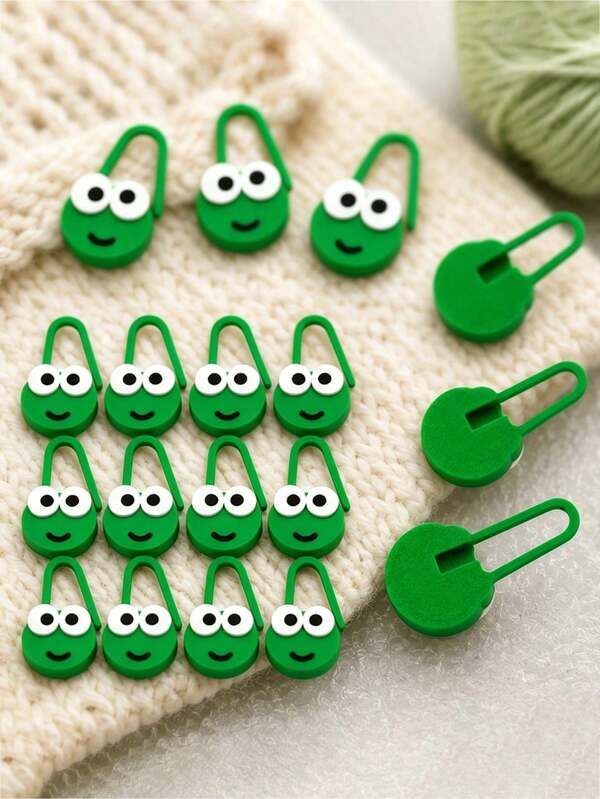 Vigour Summer Cute Frog Stitch Marker, Used For Knitting Or Crochet, Can Be Safely Locked. Anti-Drop Safety Pin, Knitting Marker Tool, Sweater Yarn Crochet, Universal Positioning Small Pin - Practical And Fun Gift, Cute Big Eye Design Anti-Drop Safety Pin Knitting Marker Tool Sweater Yarn Crochet Universal Positioning Small Pin, Wedding Bride Gift, Mother Gift, Birthday Gift, Holiday Souvenir, Back To School Gift, Graduation Gift