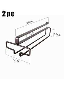 1/2/3pcs Under Cabinet Wine Glass Rack, Stemware Storage Rack, Kitchen Hanging Metal Glass Holder, Space-Saving, Easy Installation, Non-Slip, No-Drill Glassware Storage Rack, Suitable For Kitchen, Bar, Cafe - Multicolor - View 28