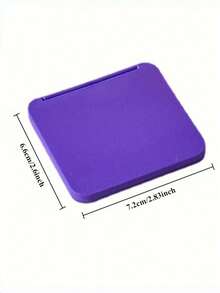 1pc Double-Sided Square Folding Makeup Mirror - Portable Compact Pocket Mirror, Glass Mirror Surface, Cute Gift For Women And Girls, Practical Beauty Tool For Carrying, Fashionable Modern Design, Travel Essential - Multicolor - View 4