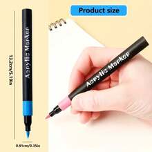 24/80 Colors Acrylic Marker Pens, Suitable For Scrapbooking, Black Paper, Stone Painting, Ceramics, Glass, Wood, Fabric, Canvas Cups And DIY Crafts Professional Use, Multi-Functional Art Tool - Multiple Styles - View 5