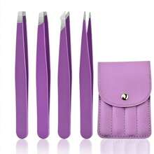 Set Pinset Presisi Stainless Steel Multi-Warna 1/4 buah, Pencabut Alis Portabel, Alat Penghapus Bulu Wajah untuk Rumah & Salon, Aksesori Penyimpanan Makeup, Hadiah Praktis untuk Perawatan Kosmetik Perjalanan - Beraneka warna - View 12