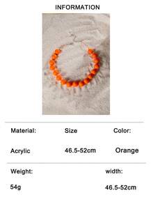 1pc/Fashion Minimalist Old Money Style Solid Color Handmade Beaded Necklace, Suitable For Women's Daily Commute And Date, Atmospheric Gift - Multicolor - View 16
