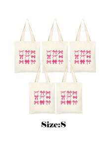 5/10pcs Mini/S/M/L Size Reusable Cute Rabbit Bow Heart Pattern Canvas Gift Bags Party Favor Bags Set, Birthday Party Kids Theme Party Gift Bags Baby Shower Back To School Graduation Party Theme Party Thanksgiving Christmas Anniversary Party Gift Packaging Bags Essential - View 64