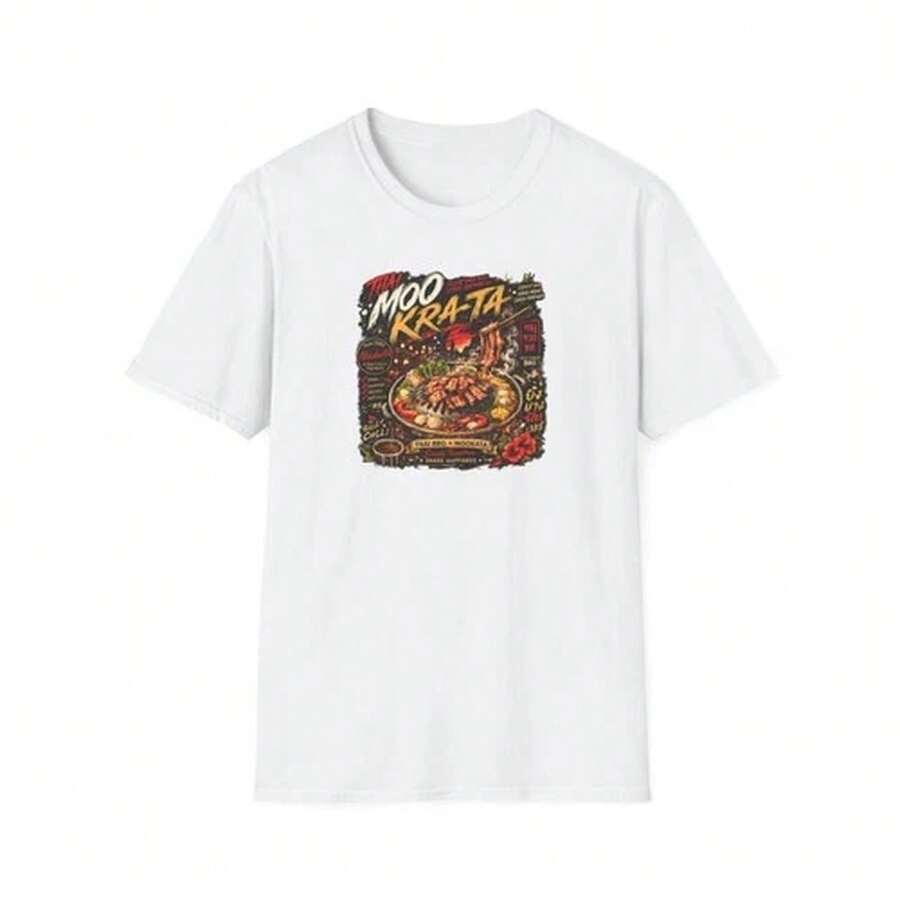Unisex Softstyle T-Shirt Y2k EU Stock Vintage Autumn Autumn Clothing Women's Autumn Outfit Autumn - White - View 1