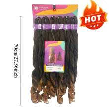 French Curl Braids Jumbo 400g Boho Crochet Hair Cacheado Fibra Premium ANNA - T1B/27 - Visão 3