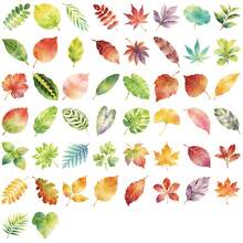 SCXXBSW 50pcs A Leaf Gold Foil Sticker Cool Anime Decorative Sticker Classic Gift Decoration Great Value Cute Cartoon Sticker Waterproof And Durable, Phone Case Decoration Can Be Stuck On Laptops, A Top Choice For Holiday Gifts - Multicolor - View 11