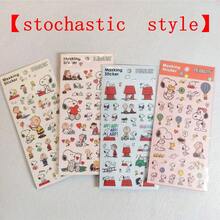 4pcs Snoopy Cartoon Stickers, Cute And Suitable For Planning & Decoration, Perfect Small Gift For Fans, Family And Friends [Random Style] - Multicolor - View 4