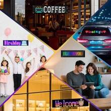 LED Display Screen With Smart AI Voice, Bluetooth Connectivity, Animated Text Editing And USB Power. Suitable For Home Decor, Advertising, Automotive, Store And Various Holiday Decorations. Flexible Display Screen/Commercial Display Screen/Car Display Screen/LED Flexible Display Screen/Illuminated Exit Sign - View 3