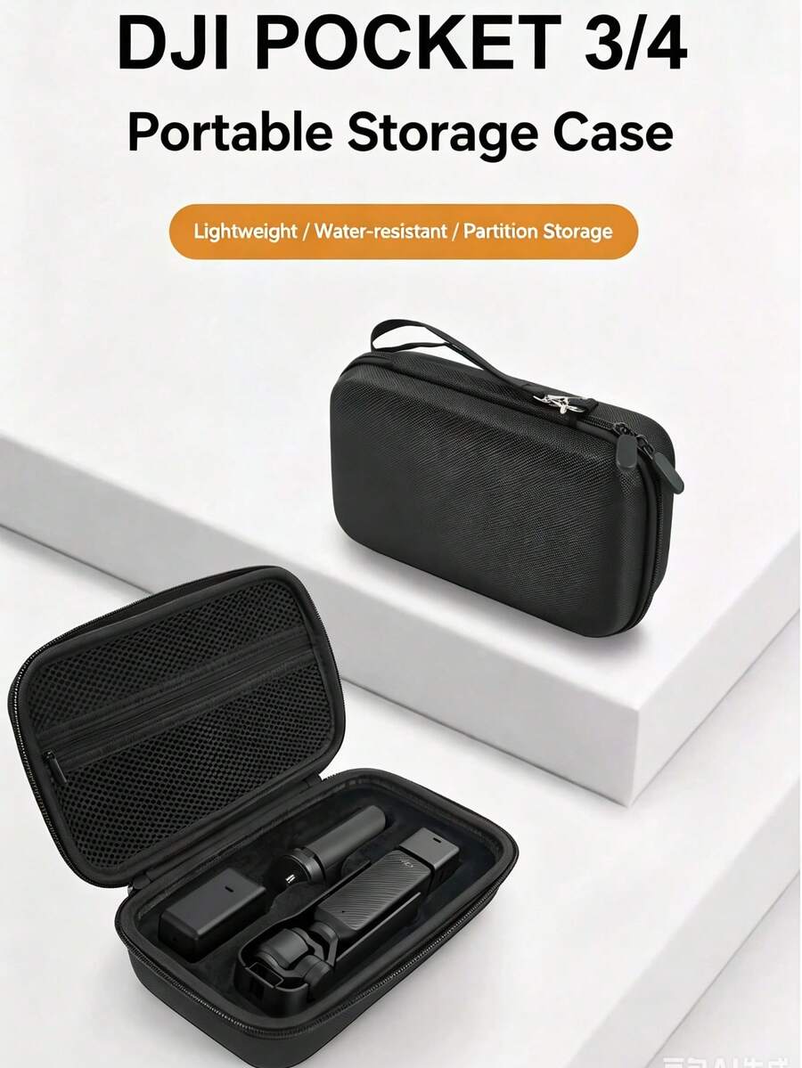 Hard Shell Storage & Carrying Case For Osmo Pocket 4 / Pocket 3 Handheld Gimbal Camera, Shockproof, Pressure-Resistant, Moisture-Proof, Waterproof, Portable Travel Bag, Fits Entire Camera And Accessories, Suitable For Outdoor Shooting - View 1