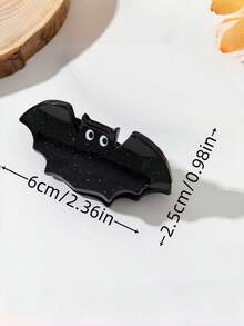 1/2pcs Customized Halloween Bat Hair Claw Clip, Personalized Dark Party Halloween Bat Hair Claw - Multicolor - View 2