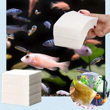 30 Packs/100 Sheets High-Absorption Filter Paper For Aquariums | Dust-Free Water Purifier, Suitable For Freshwater And Saltwater Tanks | Removes Yellow Water, Odors, Chlorine, Chlorine And Ammonia | Essential PH Stabilizer For Fish Tanks, Turtle Tanks And Seafood Tanks - C-White - View 6