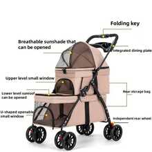 Pet Strollers - Coral Orange - View 8