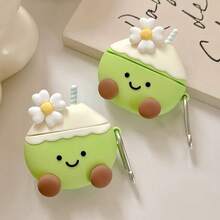 Stylish 3D Daisy Coconut Earphone Case, Soft Material Earphone Protective Cover, Decorated With Daisy, Suitable For AirPro2/Pro/4/3 Earphones - Multicolor - View 2