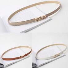 1pc Women's Fashion Personalized Buckle Belt, Korean Versatile Decorative Belt For Jeans, Trousers, Casual Wear - A - View 15