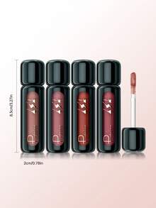 Pudaier 4PCS Waterproof Lip Mousse – Smudge-Proof, Non-Sticky Lip Gloss, Cup-Proof, Long-Lasting, Easy To Apply, Matte Finish Lip Glaze - 4PCS SET - View 9