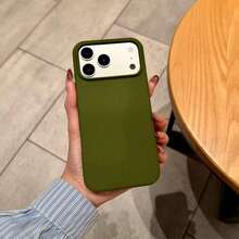 適用於 iPhone 17 Pro 17 Pro Max 17 液態矽膠 3 層全包覆軟膠手機殼，清新夏季配色，防震防刮微纖維內襯保護殼，適用 13 11 16 Pro Max 15 14 Plus 12 Mini XS Max 7 8 Plus - 松林綠 - 查看 6