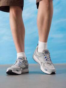 Skechers 男士跑步鞋 GO RUN CONSISTENT 舒適日常戶外運動跑步鞋 220034-GYBL - 灰色/藍色 - 查看 3