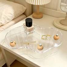 Acrylic Bathroom Vanity Tray - Geometric Pattern Design, Easy To Install. Polished Edges, Unique Shape. Used For Storing Cosmetics, Jewelry, Perfume - Modern Minimalist Home Decor - Multicolor - View 6