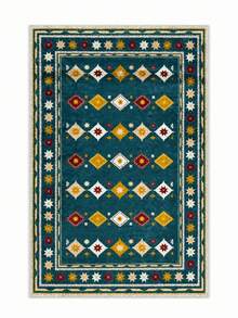 Vicenza Machine Washable Non-Slip Decorative Modern Vintage Kitchen Runner Hallway And Living Room Rug - Dusty Pink - View 2