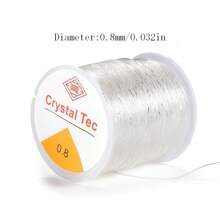 1 Roll Transparent Strong Elastic Cord DIY Beading String Handmade Jewelry Making Material Necklace Bracelet Universal Elastic Rope - A - View 6