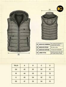 Big City Light Padded Men's Vest - 藏蓝色 - 查看 8