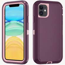 Anti-Drop Anti-Shock Anti-Wear Full Body Protection Phone Case, Durable And Sturdy, 3-In-1 Protective Case Compatible With Iphone, Galaxy And Other Phones - Wine Pink - View 41