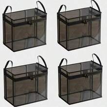 Large Thick Transparent Plastic Storage Box, 180° Hinge Lid, Snap-Lock Storage Container, Suitable For Clothes, Books, Office Supplies And Underbed Storage, Heavy-Duty Stackable Container, No Tools Required, Easy-Open Lid - Multicolor - View 9
