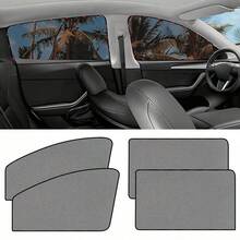 Car Window Sunshade, Sunshade Side Window Breathable Mesh Sunscreen, Anti-Ultraviolet And Heat, Universal, Suitable For Most Cars, Easy Magnetic Installation, Suitable For Camping, Travel, Nap. - A - View 9