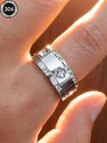Set Cincin Minimalis Elegan Emas 18K Baru, 3 Buah/Set, Desain Kreatif Modis, Bahan Stainless Steel Tahan Air, Tahan Pudar, Serbaguna, Cocok untuk Pemakaian Sehari-hari, Sempurna untuk Hadiah - Perak - View 2